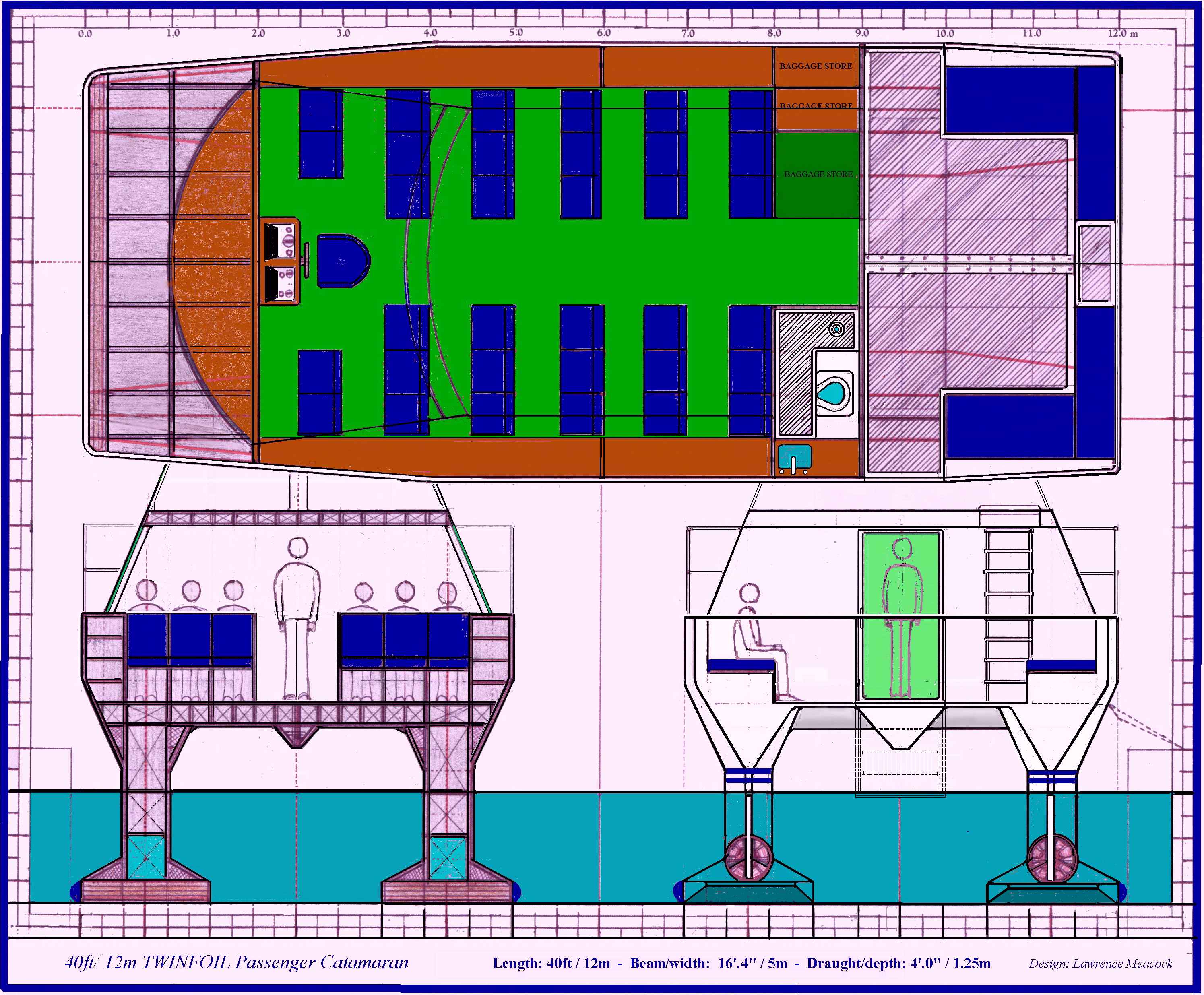 40-foot Twinfoil Passenger Catamaran